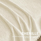 Couch Cover for Dogs, Boho Sofa Covers for 3 Cushion Couch, Chenille Sofa Slipcover for Pets Washable, L-Shape Sectional Couch Loveseat Cover Soft Throw Blankets with Tassels(71x118,Cream)