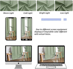 Simplebrand Ava Light Green Short Blackout Curtains for Bedroom 54 Inches Long 2 Panels Set, Solid Thermal Insulated, Energy Saving Window Treatment Curtains Blackout Drapes, W40 x L54 Inch