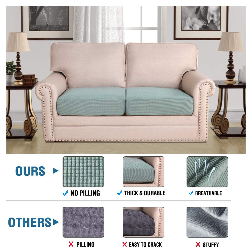 H.VERSAILTEX Super Stretch Stylish Cushions Covers/Furniture Cover Spandex Jacquard Small Checked Pattern Super Soft Slipcover Washable Individual
