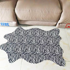 Faux Fur Zebra Animal Print Rug Perfect Throw Area Rug Carpet Floor Mat for Office/Kids Room/Under Tables/Smaller Area 3.6x2.3 feet