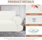 Easy-Going 100% Waterproof Chair Couch Cover, Dual Waterproof Sofa Cover, Stretch Jacquard Sofa Slipcover, Leakproof Furniture Protector for Kids, Pets, Dog and Cat (Chair, Cream)
