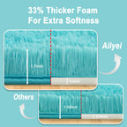 Ailyei Soft Runner Rugs for Bedroom Hallways, 2x4 Teal Blue Fluffy Shag Throw Area Rug Non Slip for Bedside Dorm, Long Shaggy Furry Carpet for Nursery Living Room