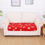 hyha Printed Couch Cushion Covers, Floral Sofa Covers Washable for 2 Cushion Couch, Stretch Pattern Outdoor Cushion Covers for Patio Furniture with Elastic Bottom(Medium, Snowflake Bell)
