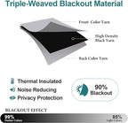 ChrisDowa Blackout Curtains for Bedroom and Living Room 108 Inches Long