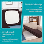 12Pcs Stretch Patio Cushion Covers,Outdoor Couch Covers Replacement,Outdoor Couch & Sofa Slipcovers,for Patio Furniture Cushion Covers,Washable Reusable Furniture Protector (Coffee,Cover Only)