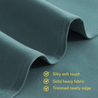 NICETOWN Bedroom Curtain Panels Blackout Draperies, Thermal Insulated Solid Grommet Blackout Curtains/Drapes (Sea Teal, One Pair, 42 by 45-Inch)