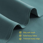 NICETOWN Bedroom Curtain Panels Blackout Draperies, Thermal Insulated Solid Grommet Blackout Curtains/Drapes (Sea Teal, One Pair, 42 by 45-Inch)