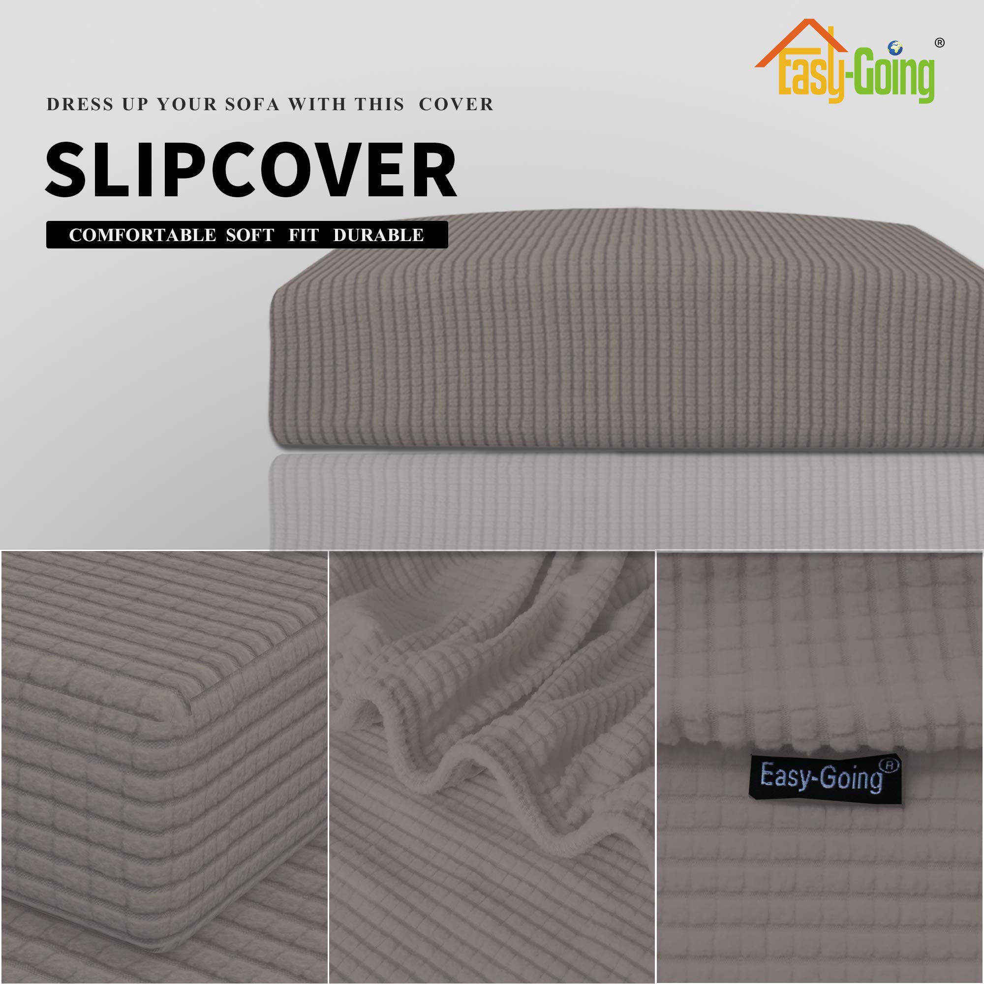 Easy-Going Stretch 1 Piece Couch Cushion Cover for Sofa