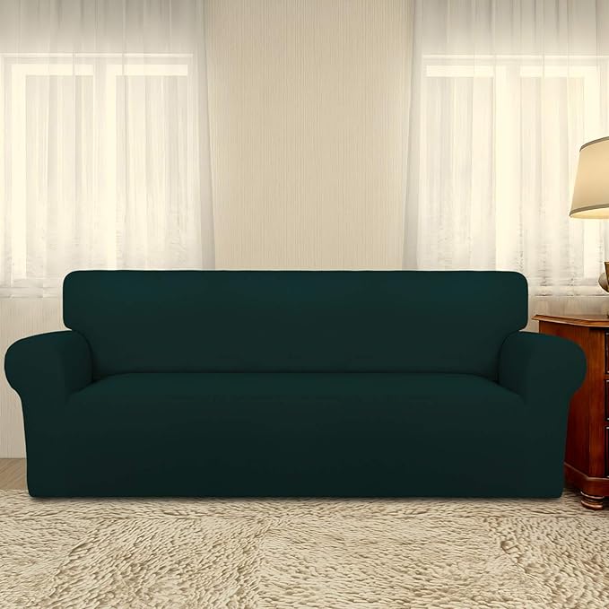 PureFit Stretch Oversized Couch Covers Fleece Sofa Slipcovers Deep Teal