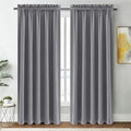 DWCN Wide Blackout Curtains for Bedroom Living Room 70 x 84 Inch Long Grey