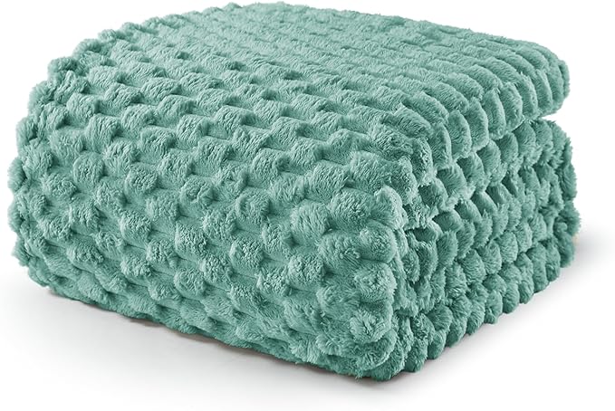 Exclusivo Mezcla 3D Fleece Twin Size Blanket for Bed, Celadon