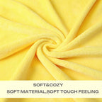 JIAHANNHA Yellow Throw Blanket Fleece Blanket 50"x60",Super Soft Cozy Plush Throw Blanket for Couch Sofa Bed,Warm and Lightweight Bed Blankets for Adults
