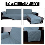 Easy-Going L Shape Sofa Slipcover - Sectional Couch Cover, Chaise Lounge Cover, Reversible, Pets & Kids Friendly (Small, Light Blue/Light Blue)
