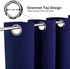 ChrisDowa Blackout Curtains for Bedroom and Living Room 40 Inches Long
