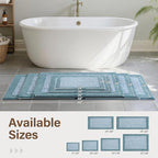 Bathroom Rugs 24x17 Non Slip Washable, Dusty Blue Bath Mat for Bathroom Floor Tub, Soft Absorbent Quick Dry Mats for Shower, Bathtub,Home Decor