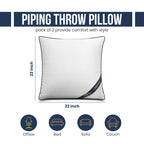 Utopia Bedding 22x22 Throw Pillow Inserts, Decorative Pillows, Pack of 2