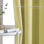 NICETOWN Living Room Window Curtain Drapes Extra Long & Wide - Living Room Panels Grommet Top Window Treatment for Hall & Guest Room (W80 x L108, Paler Yellow, 2 Pieces)