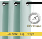 NICETOWN Aqua Blue Curtains 84 inch Length 2 Panels, Grommet Thermal Insulated Window Treatments Light & Sound Reducing Drapes for Living Room/Bedroom, W46 x L84