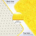 Amearea Premium Soft Fluffy Rug 4x5.3 Feet, Fuzzy Area Rugs for Bedroom, Shag Carpet for Living Room Nursery Kids Room Decor, Comfortable Indoor Furry Dorm Carpets, Yellow