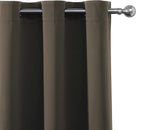 LEMOMO Blackout Curtains 66 x 84 inch/Chocolate Brown Curtains Set of 2 Panels/Thermal Insulated Room Darkening Bedroom Curtains