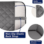 PureFit Reversible Quilted Sofa Cover, Water Resistant Slipcover Furniture Protector, Washable Couch Cover with Non Slip and Elastic Straps for Kids, Dogs, Pets (Oversized Chair, Gray/Light Gray)