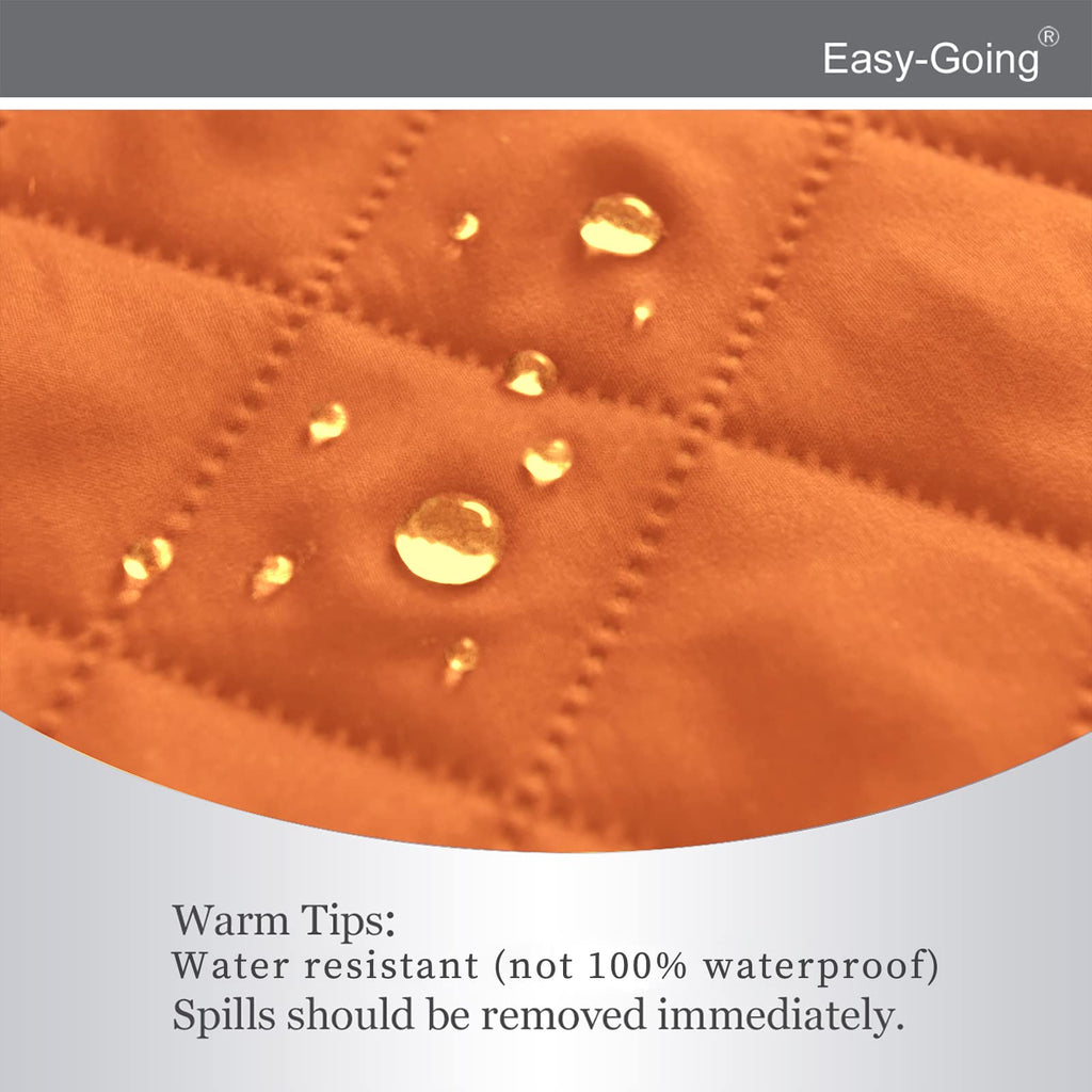 Easy-Going Reversible Couch Cover, Recliner 22 in, Orange/Black