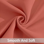 Yakamok 96 inch Long Solid Blackout Curtains with Grommet, Room Darkening Thermal Insulated Window Drapes for Bedroom (52x96 Inch, Coral Orange, 2 Panels)