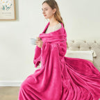 BEDELITE Fleece Blanket Hot Pink Valentines Throw Blanket for Couch & Bed, Luxury Plush Cozy Fuzzy Blanket 50" x 70", Super Soft Warm Lightweight Fall Throw Blanket for Travel Camping