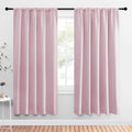 NICETOWN Blackout Curtains for Girls Room - Nursery Essential Thermal Insulated Solid Rod Pocket Top Blackout Drapes (Lavender Pink, 1 Pair, 52 x 72 Inch)