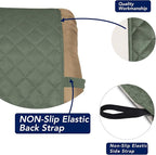 PureFit Reversible Quilted Recliner Sofa Cover, Water Resistant Slipcover Furniture Protector, Washable Couch Cover with Elastic Straps for Kids, Dogs, Pets (Small, Greyish Green/Beige)
