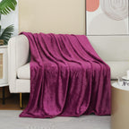 Purple Fleece Plush Throw Blanket 60"x80"for Couch Sofa Fuzzy Cozy Flannel