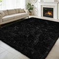 yulidayang 5x8 Shag Area Rug for Bedroom,Black Fluffy Rugs for Living Room