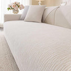 Soft Waterproof Chenille Cover Washable, Non Slip Sectional Sofa Covers for 3 Cushion Couch Sofa L Sharped Sofa Slipcover for Pets, Furniture Protector (1 PCS 36"x82" White)