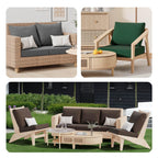 8Pcs Outdoor Cushion Covers, Stretch Patio Furniture Couch Chair Slipcovers