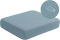 NC HOME Water Repellent Sofa Seat Slipcovers Stretch Cushion Covers, Seaters Replacement for Furniture Protector, Soft Flexibility with Elastic Bottom (Medium, Dusty Blue)