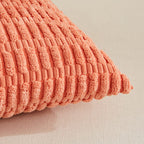 Fancy Homi 4 Packs Decorative Throw Pillow Covers for Living Room Couch Bed, Modern Farmhouse Boho Home Décor Accent Cushion Case, 24" x 24", Coral