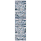 Lansny Modern Abstract Bedroom Runner Rug 2x7, Grey Blue White Washable Kitchen Runner, Non-Slip Soft Thin Faux Wool Mat for Entryway, Hallway, Laundry Room, Indoor Home Decor