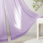 MIULEE Light Purple Sheer Curtains 84 Inches Long 4 Panels 42 x 84 Inches
