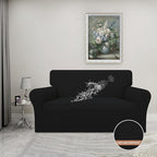 Easy-Going 100% Waterproof Oversized Loveseat Couch Cover, Dual Waterproof Sofa Cover, Stretch Jacquard Sofa Slipcover, Leakproof Furniture Protector for Kids, Pets, Dog and Cat, Black