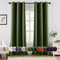 MIULEE Blackout Curtains for Bedroom 2 Panels 40 x 90 Inch Long Olive Green