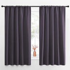 NICETOWN Blackout Curtains for Living Curtains, Greyish Purple, Set of 2, 52 by 63 Inch, Window Treatment Blackout Curtain Panels, Home Decor Thermal Insulated Solid Drapes for Bedroom