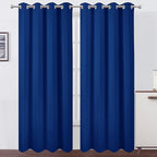LEMOMO Blackout Curtains 52 x 84 inch/Royal Blue Curtains Set of 2 Panels/Thermal Insulated Room Darkening Bedroom Curtains