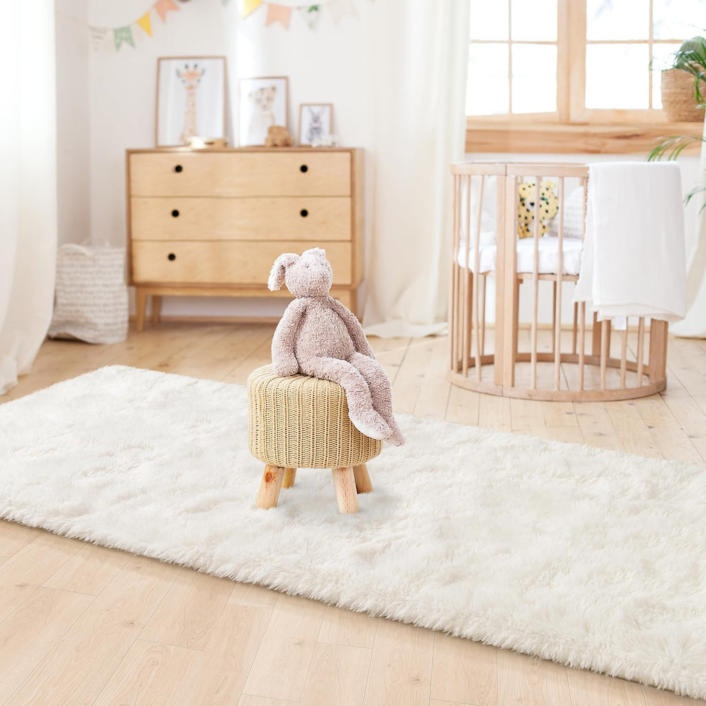 LOCHAS 2x8 Runner Rugs for Hallway, Fluffy Area Rugs for Bedroom, Cream