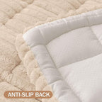 Smiry Couch Cover for Dogs Washable, Non Slip Fuzzy Pet Couch Covers for 3 Cushion Sofa Pet Friendly, Thick Soft Sofa Slipcovers Cushion Protector (Apricot, 27.6" x 88")