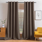 MIULEE Blackout Curtains 96 Inches Long for Bedroom Living Room Thermal Insulated Room Darkening Grommet Top Solid Light Blocking Drapery Set of 2 Window Panels Chocolate Brown
