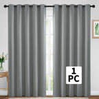 Yakamok Dove Grey Room Darkening Curtains 84 inch Sliding Door Drapes