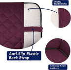 PureFit Reversible Quilted Sofa Cover, Water Resistant Slipcover Furniture Protector, Washable Couch Cover with Non Slip and Elastic Straps for Kids, Dogs, Pets (Oversized Sofa, Wine/Beige)