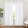 NICETOWN 1 Panel Blackout Door Curtain, Thermal Insulated Privacy Window Covering for Patio French Front Door Sidelight Curtain, Rod Pocket and Ceiling Track, W36 x L72 inch, Pure White