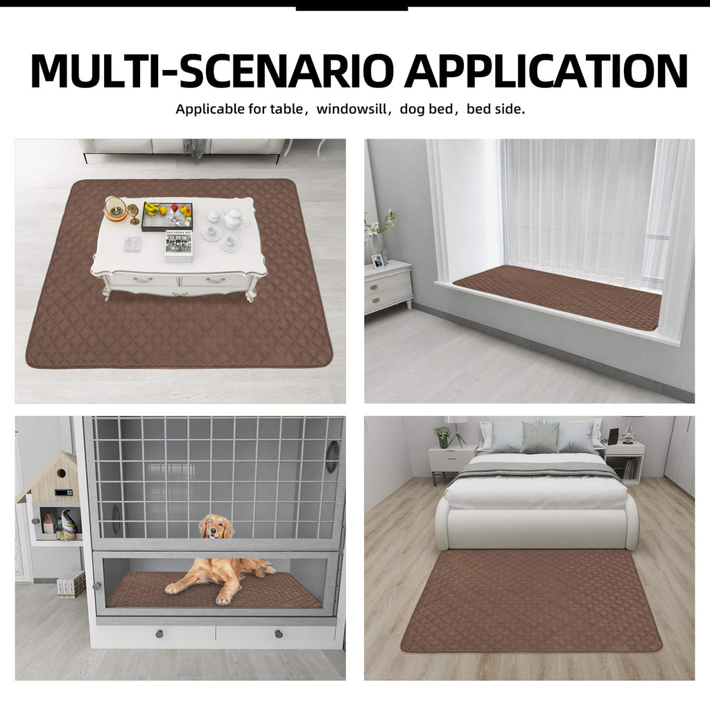 Easy-Going Sectional Couch Covers for Dogs L Shape Sofa Cover Reversible Sofa Slipcover Chaise Lounge Cover Furniture Protector Cover for Pets Dog Cat (42 x 68 inches, Brown/Brown)