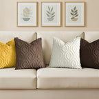 decorUhome Throw Pillow Covers 12x20 Inch Set of 2, Soft Plush Faux Wool Brown Solid Couch Pillow Covers, Accent Farmhouse Neutral Rectangle Pillow Cases for Sofa Bed Living Room